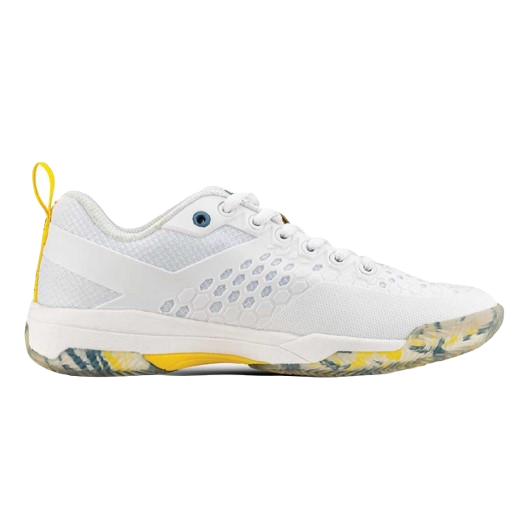 Salming Rebel White WBY Female All Court Shoe. Padel & Pickleball