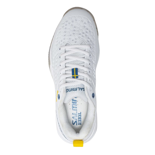 Salming Rebel White WBY Female All Court Shoe. Padel & Pickleball